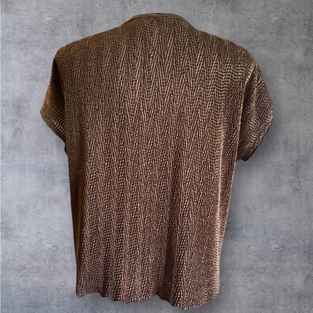 Free | Vintage Elegant Brown Short Sleeve Top - Picture 5 of 15